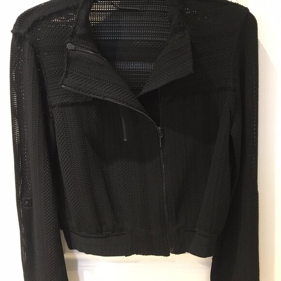 Black textured bomber jacket, Small - Picture 3 of 10